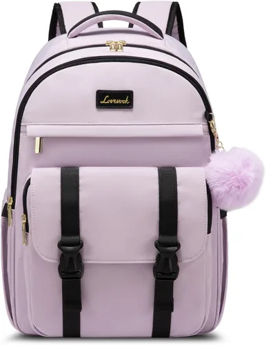 Vista 11 de LOVEVOOK - Mochila de regreso a clases para adolescentes, mochila escolar para niñas de 14 a 16 años, linda mochila para estudiantes, bolsa de viaje