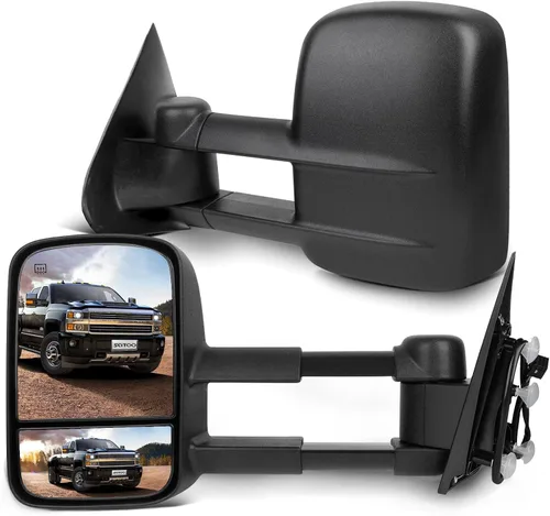Vista 10 de SCITOO Espejos de remolque compatibles con 1988-1998 para Chevy Silverado para GMC Sierra 1500 2500 3500 Pickup Truck Espejos ajustables manualmente