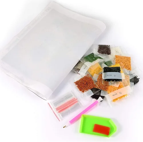Vista 7 de Kits de pintura de diamantes de tortugas de playa luminosas para adultos por número, pintura de diamante cubierta de diamante 5D de verano