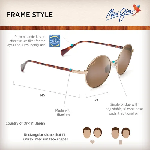 Vista 6 de Maui Jim Gafas de sol redondas Mokupuni