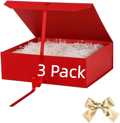Vista 34 de GoooodGift Caja de regalo grande azul, 1 paquete de 13.5 x 11 x 5.3 pulgadas, caja de regalo de lujo para regalos con tapa de cierre magnético