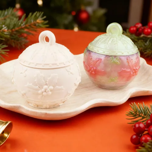 Vista 3 de Molde de resina de tarro de bayas de Navidad de silicona, molde de tarro moldes de resina epoxi de Navidad, moldes de silicona de bayas de bola
