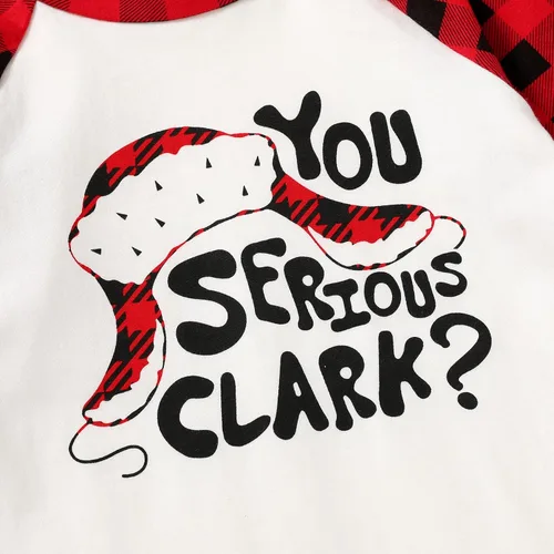 Vista 3 de JEELLIGULAR Camiseta de Navidad para niños y niñas, camiseta de manga larga con estampado de letras para bebés, ropa de festival de 6 meses a 5 años