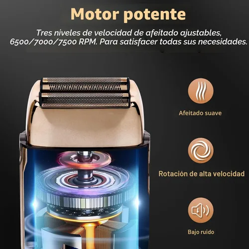 Vista 5 de Ufree Close Shave - Afeitadoras eléctricas para hombres, maquinilla de afeitar eléctrica de 3 velocidades, afeitadoras de cabeza calva, recortadora