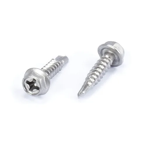 Vista 25 de THE CIMPLE CO Tornillo autoroscante de cabeza combinada #8, 1 pulgada de longitud, acero inoxidable 410 con cabeza hexagonal y Phillips, tornillo