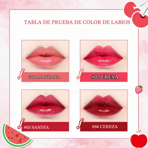 Vista 8 de Juego de tinte de labios de 4 colores, lápiz labial líquido mate mini tinte labial acuoso