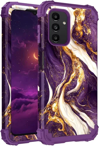 Vista 116 de Hocase Funda para Galaxy A37 5G, protección resistente a prueba de golpes, parachoques de goma de silicona suave+funda protectora híbrida