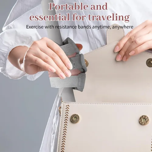 Vista 7 de Resistance Bands for Women Men - Non-Slip Exercise Bands for Glutes, Legs, Arms & Full Body Workout, Home Gym Strength Training, Physical Therapy
