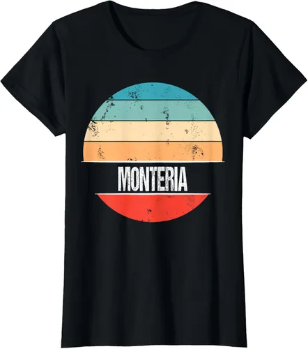 Vista 31 de Camiseta Montería Colombia City Trip, Negro