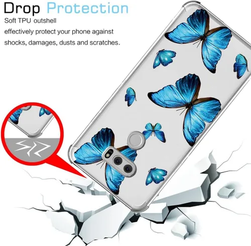 Vista 7 de Funda para LG V30/V30S ThinQ/V35 ThinQ/V30+/V30 Plus, US998 Linda funda, transparente y flexible TPU funda de silicona suave de goma suave para LG