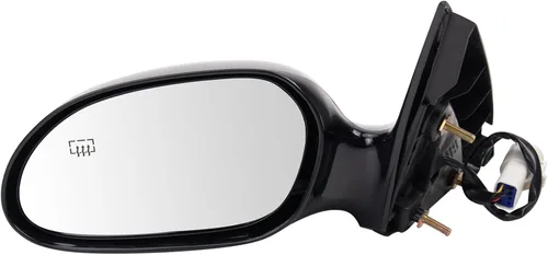 Vista 163 de TRQ Espejo plegable con calefacción eléctrica del lado del conductor con indicador de punto ciego pintura a juego negro liso compatible con Kia