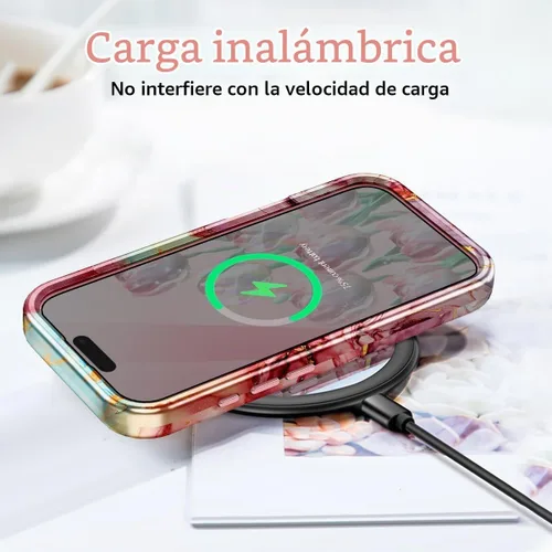 Vista 7 de Btscase Funda compatible con iPhone 17 de 6.3 pulgadas 2025, patrón de mármol 3 en 1, resistente a prueba de golpes, cuerpo completo, policarbonato