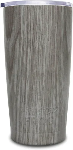 Vista 5 de Frosted Frog Vaso negro de 20 onzas con aislamiento al vacío con popote de acero inoxidable
