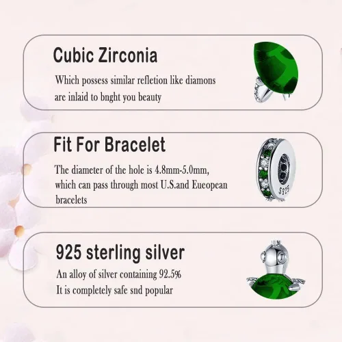 Vista 51 de LNQOBU Happy Life - Colgante para pulseras de abalorios, plata de ley 925 para mujer (con un espaciador de cuentas)