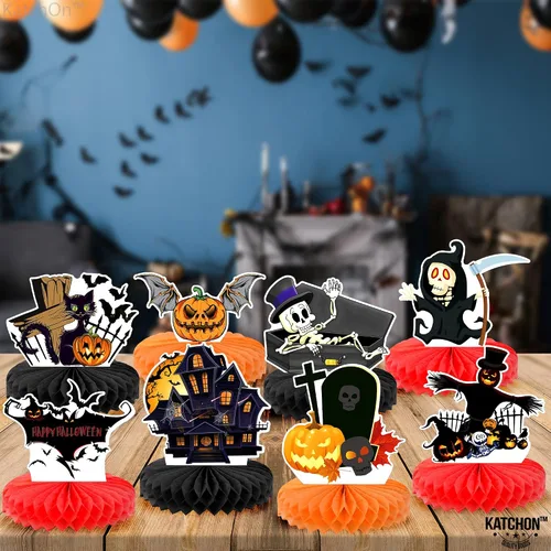 Vista 5 de KatchOn Centros de mesa de Halloween para mesas, paquete de 8