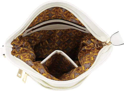 Vista 6 de Bolso cruzado grande con triple bolsillo con cremallera.