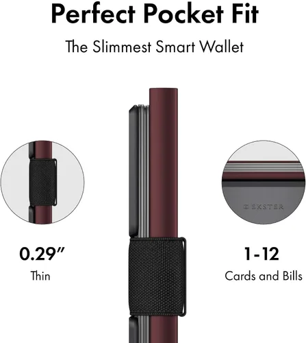 Vista 60 de Ekster Aluminum Cardholder Wallet for Men Metal Wallets with RFID Blocking Layer Slim & Minimalist Aluminum Wallet with Push Button for Quick
