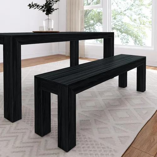 Vista 25 de Plank+Beam Mesa de comedor de 48 pulgadas, mesa de cocina de madera maciza de 48 pulgadas, mesa de comedor rectangular para comedor, oficina