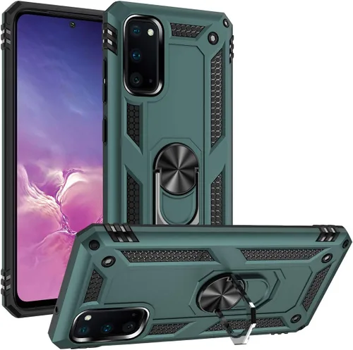 Vista 19 de ADDIT Funda S20 para Samsung Galaxy S20 de 6.1 pulgadas, con anillo de soporte, soporte ajustable, grado militar, protección resistente, a prueba