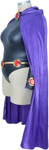 Vista 4 de miccostumes Conjunto completo de traje de cosplay con capa morada color negro