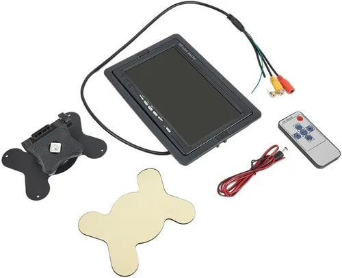 Vista 2 de Monitor de visión trasera TFT LCD de 7 pulgadas con entrada de video dual AV1/AV2, relación de pantalla ajustable 16: 9/4:3, compatible con cámaras