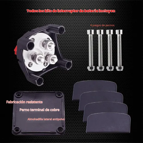 Vista 8 de Ampper - Interruptor de batería 1-2-ambos-apagado 12V - 48V, interruptor de desconexión de batería marina, corte de energía y apagado para auto