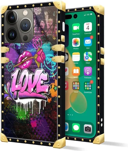 Vista 9 de DAIZAG Funda compatible con iPhone 14 Pro Max, funda de Angel Wings Girl para iPhone 14 Pro Max, decoración de metal de TPU suave a prueba de golpes