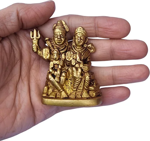 Vista 19 de Craftsofindia® Panchmukhi Hanuman - Estatua pequeña de latón, decoración divina, escultura hindú hecha a mano de 2.5 pulgadas para el altar