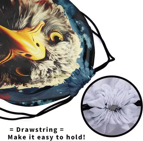 Vista 229 de Bolsa de agarre de gimnasia de piel de animal, bolsa de gimnasia con cordón ajustable, bolsa de cuerda para fauna silvestre, Mariposas Galaxy