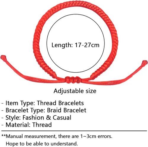 Vista 7 de HD WOOD CRAFT Auténtica pulsera de protección de nudo dorje hecha a mano con talismán, pulsera de cuerda roja