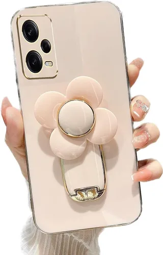 Vista 44 de Miagon - Funda con soporte para Xiaomi Redmi A1, galvanizado suave TPU protector delgado a prueba de golpes con molinete giratorio soporte de flores
