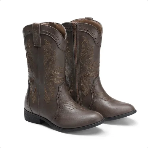 Vista 5 de DREAM PAIRS Girls Cowgirl Cowboy Western Boots Mid Calf Riding Shoes