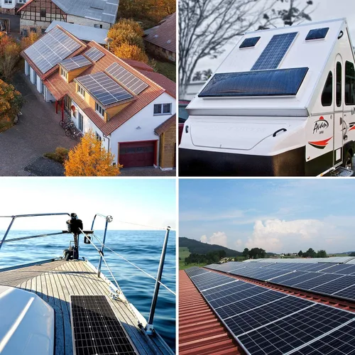 Vista 6 de Kit de Panel Solar Topsolar 100 Vatios 12 Voltios Monocristalino para Sistema Fuera de la Red para Hogares, RV, Barco + Controlador de Carga Solar
