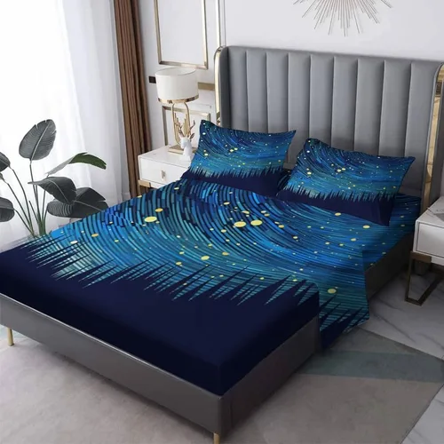 Vista 10 de Galaxy Sheets - Juego de sábanas de tamaño individual, sábanas de microfibra suave con bolsillo profundo y estampado sin arrugas, 1 sábana bajera, 1
