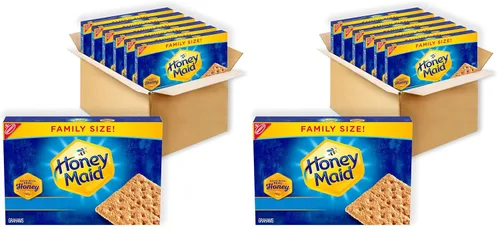 Vista 21 de Honey Maid Graham Crackers, bocadillos a granel para el almuerzo, 200 paquetes de bocadillos de 0.5 onzas