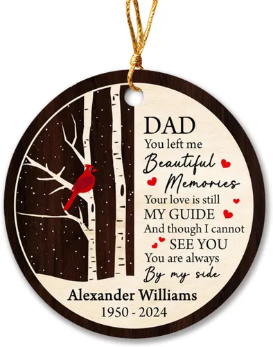Vista 11 de Adorno de Navidad conmemorativo personalizado para mascotas, perros y gatos, A Piece of My Heart is at Rainbow Bridge, adorno de Navidad con nombre