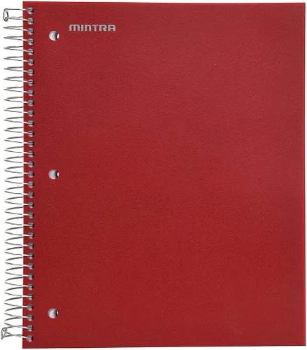 Vista 9 de Mintra Office Cuadernos de Espiral Duraderos, 5 Materias (Hielo Ártico, Rayado Universitario 1pk)
