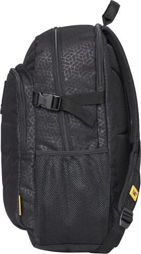 Vista 4 de Caterpillar Mochila Barry para hombre, Negro en relieve térmico, Mochila Barry