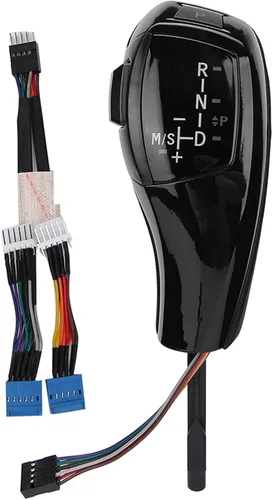 Vista 2 de KIMISS Pomo LED para palanca de cambios estilo F30, para E90 E92 E84 E89, transmisión automática, diseño LHD, palanca de cambios eléctrica