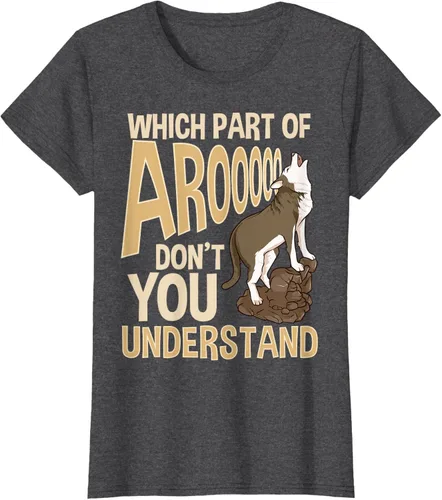 Vista 4 de What Part Of Aroooo Don't You Understand Husky - Camiseta para perro, Negro, S