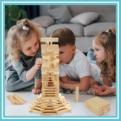 Vista 8 de Juego de bloques de construcción de madera, juguetes de construcción de bloques de tablones de 200 piezas, juguete educativo de madera STEM