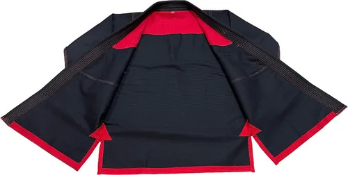 Vista 5 de Bjj Gi Jiu Jitsu con puntada roja Bjj Gi Jiu Jitsu Kimonos Gi 100% algodón Perl Weave 450GSM
