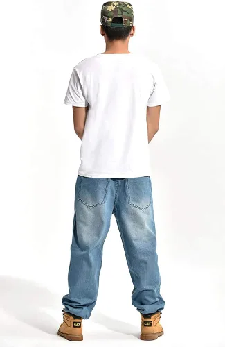 Vista 6 de Arlita pantalones vaqueros holgados para hombre con pierna recta