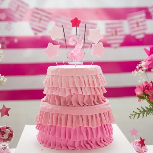 Vista 5 de Velas de número de cumpleaños, velas de malla con lazo de corona de 2.95 pulgadas, velas de números rosas con purpurina, velas de cumpleaños