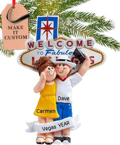 Vista 13 de Adorno personalizado de Roma Italia 2026 Adornos de Navidad personalizados 24 horas grabados con láser para pareja Regalo de recuerdo de viaje