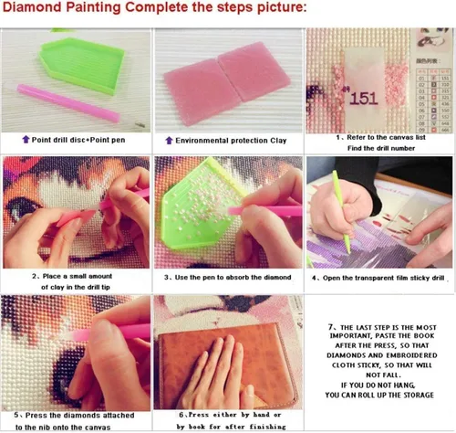 Vista 6 de Bysincy Kits de pintura de diamantes 5D para adultos, arte de diamantes de Halloween, pintura de diamantes de terror bricolaje, taladro redondo