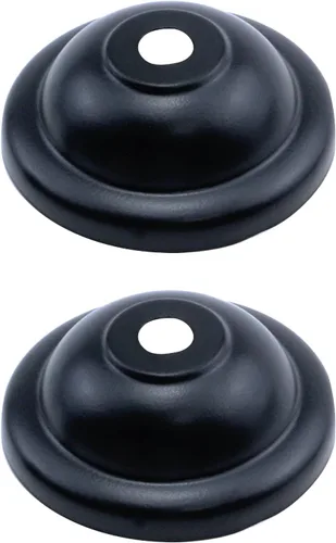 Vista 6 de Juego de 4 mini toldos de luz retro de 2.6 pulgadas de diámetro, placa de techo negra, base de chasis, accesorios de luz colgante