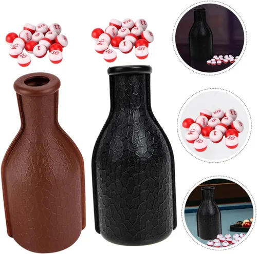 Vista 6 de Toddmomy Billiards Color Cup Set - 2 Plastic Dice Shaker Bottles for Pool Table Number Game Ideal for Game Rooms & Home Bars