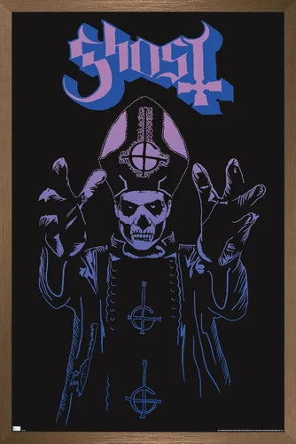 Vista 14 de Trends International Ghost - Póster de pared de ira, 14.72 x 22.37 pulgadas, versión enmarcada de madera de granero
