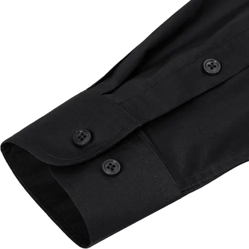 Vista 7 de Camisas de vestir para hombre, camisas de vestir de manga larga para hombre, camisa de algodón con botones, camisas de vestir regulares grandes
